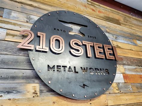 metal fabricated signs|custom metal sign with image.